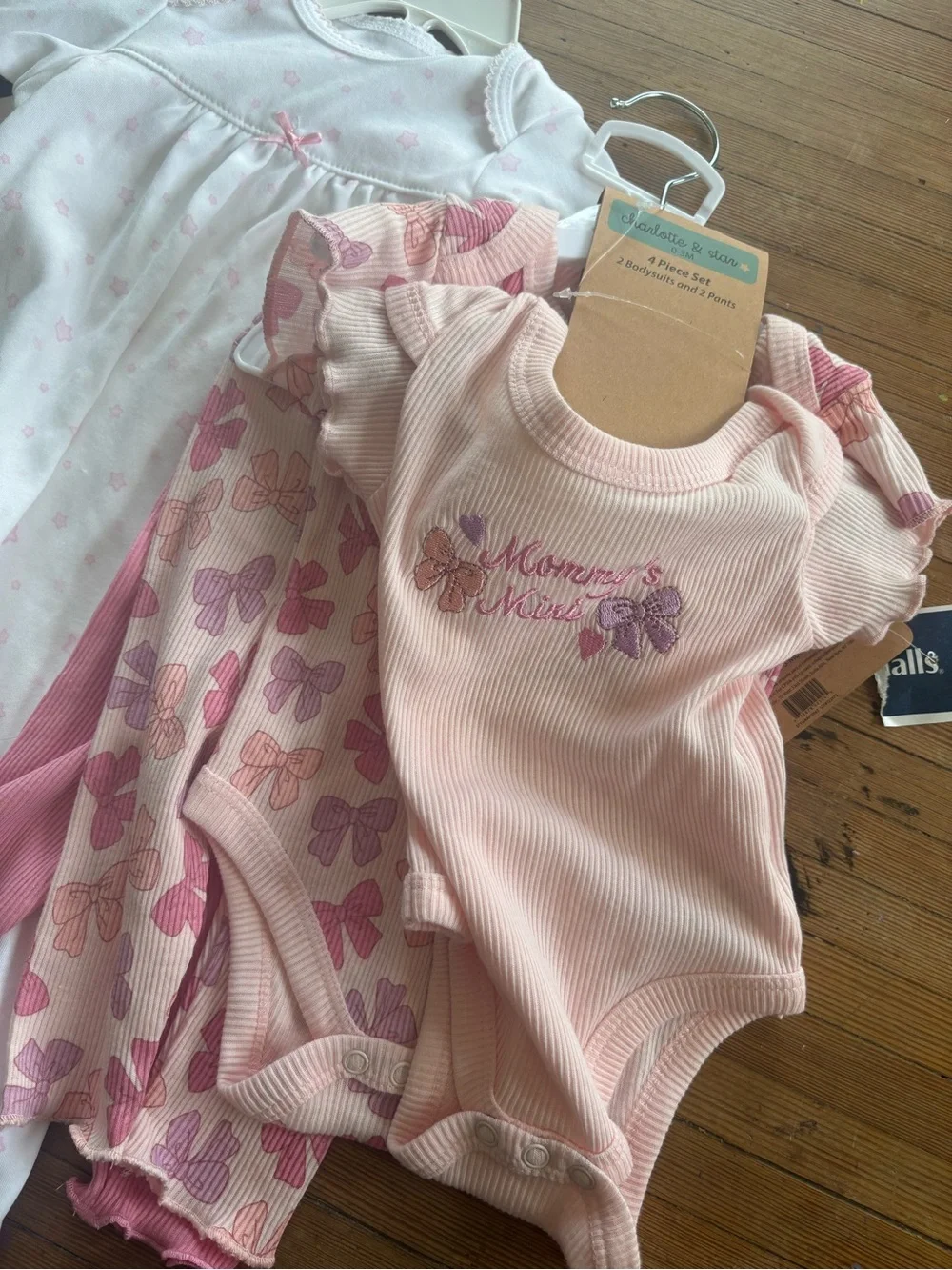 Girls Pink Butterfly & Floral 3-Piece Pajama Set bundle